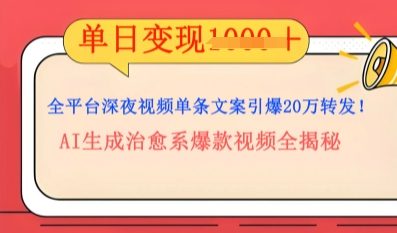 全平台深夜文案新风口:DeepSeek生成百万播放量金句,治愈系内容涨粉速度快4倍-誉聚网赚