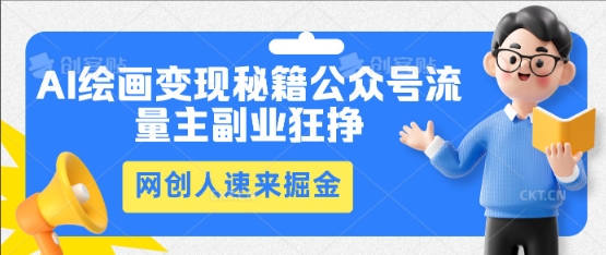 AI绘画变现秘籍:公众号流量主副业狂挣,网创人速来掘金-誉聚网赚